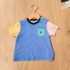 Ralph Lauren Polo Multicolor Pocket Tee Like New EUC 12m